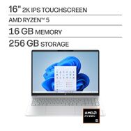 HP - OmniBook 3 - 16" 2K Touchscreen Laptop - AMD Ryzen 5 40 - 16GB Memory - 256GB SSD - Glacier ...