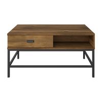 CorLiving - Fort Worth Wood Grain Finish Lift Top Coffee Table - Brown