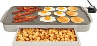 Bella - 10" x 20" Electric Griddle with Warming Tray - Oatmilk