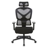 OSP Home Furnishings - Mesh High Back Manager%27s Chair with Headrest and Self-Adjusting Lumbar Sup...