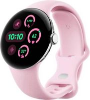 Google - Pixel Watch 3 (41mm) Smartwatch with Rose Quartz Band - LTE - Polished Silver