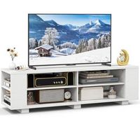 59" Wood TV Stand Console Storage Entertainment Media Center with Shelf