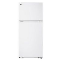 LG - 17.5 Cu. Ft. Garage Ready Top-Freezer Refrigerator with Reversible Doors - White