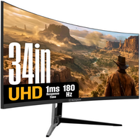 Westinghouse - 34" Curved Gaming Monitor - Black
