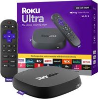 Roku - Ultra 2024 | 4K/HDR10+/Dolby Vision & Atmos Streaming Device Rechargeable Backlit Voice Re...