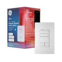GE Cync Keypad Dimmer Switch Neutral + Traveler Wire Smart Switch (1-Pack) - White
