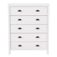 CorLiving - Boston 5-Drawer Dresser - White