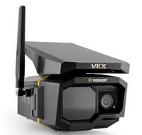 Vosker - VKX Outdoor Solar Powered 1080p Security Camera with 4G-LTE Cellular Connectivity - Black
