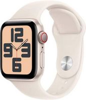 Apple Watch SE 2nd Generation (GPS+Cellular) 40mm Aluminum Case with Starlight Sport Band - S/M -...