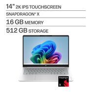 HP - OmniBook 3 - 14" 2K Touchscreen Laptop - Snapdragon X - 16GB Memory - 512GB SSD - Copilot+ P...