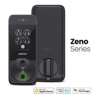 Lockly - Visage Smart Lock Wi-Fi Deadbolt Keyway/Fingerprint/Facial Unlock - Matte Black - Matte ...
