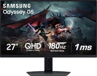 Samsung - 27” Odyssey G50D QHD IPS 180Hz 1ms AMD FreeSync and G-Sync Compatible Gaming Monitor wi...
