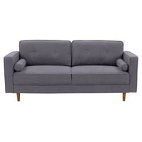 CorLiving - Mulberry 3-Seat Fabric Upholstered Modern Sofa - Gray