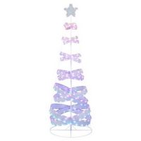 Costway - 7 FT Outdoor Spiral Pre-lit Christmas Tree with 341 LED Lights - White