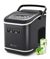 Ecozy - 26lb. Countertop Portable Ice Maker with Self-Cleaning, 9 Bullet Ice Cubes in 6 Mins