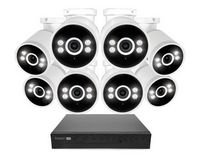 Swann - AdvancedX Wired NVR 4K Security Camera System 16 CH, 8 PoE Outdoor Cameras, 2TB, Color Ni...