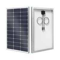Renogy - N-Type 16BB 100-Watt 12 Volt Monocrystalline Rigid Solar Panel Back-up Power for RV Mari...