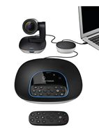 Logitech - GROUP Videoconferencing System for Mid to Large-sized Meeting Rooms - Black