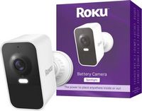 Roku - Battery Camera for Easy Home Monitoring – 1080p HD, Rechargeable, Weather-Resistant, Spotl...