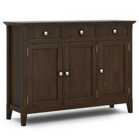 Simpli Home - Acadian Wide Entryway Storage Cabinet - Brunette Brown