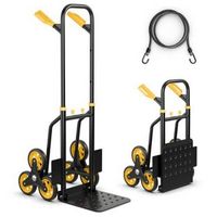 Costway - Stair Climber Hand Truck with Telescoping Handle and Rubber Wheels with 350 Lb Capacity...