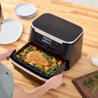 Ninja - Foodi DualZone FlexBasket Air Fryer with 7-qt MegaZone - Black - Accessories