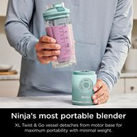 Ninja - Blast™ Max Portable Blender with 22oz Twist & Go Vessel - Sea Glass - Accessories