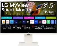 LG - MyView 32&quot; IPS 4K UHD 60Hz Smart Monitor with Detachable Full HD Webcam (HDMI, USB-C) - White