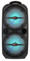 QFX - Bluetooth Rechargeable Speaker with LED Party Lights - Black