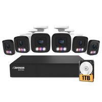 Defender - AI POWERED Sentinel 4K Ultra HD Wired 8 Channel PoE NVR Security System, 6 Metal Camer...