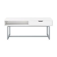 CorLiving - Auston Single Drawer Coffee Table - White