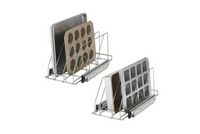 TRINITY - PRO EcoStorage |Sliding Bakeware Organizer | 2-Pack | Chrome - Chrome