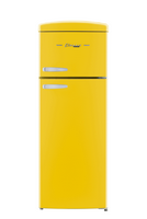 Unique Appliances - Classic Retro 7.5cu.ft Compact Top Freezer Refrigerator - Canary Yellow