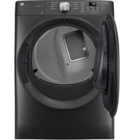 GE - 7.8 Cu. Ft. Stackable Smart Electric Dryer with Sanitize Cycle - Carbon Graphite - Alternate Views