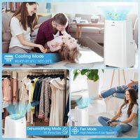 Costway 6350 BTU Portable Air Conditioner Cools up to 350 sq.ft 3-in-1 Air Cooler Fan Dehumidifie... - Alternate Views