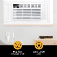 Whirlpool - 450 Sq. Ft. 10,000 BTU Window Air Conditioner with Remote Control - White - Alternate Views