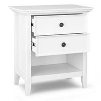 Simpli Home - Amherst Bedside Table - White - Alternate Views