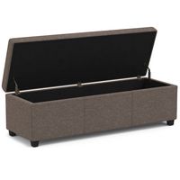 Simpli Home - Avalon Extra Large Storage Ottoman Bench - Fawn Brown - Alternate Views