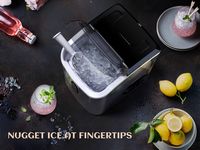 Ecozy - 33 lb. Countertop Nugget Ice Maker with Self-Cleaning Ice Machine, Chewable Pellet Ice Da... - Alternate Views