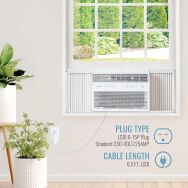 Keystone - 18,000 BTU 1,000 Sq. Ft. 230V Window Mounted Inverter Air Conditioner - White - Alternate Views