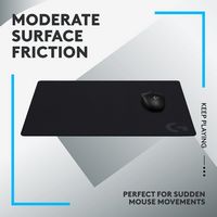 Logitech - G640 Cloth Gaming Mouse Pad with Rubber Base - Black - Alternate Views