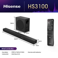 Hisense - 3.1 Channel 480W Soundbar with Wireless 6.5
