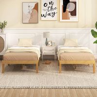 Costway Twin Size Wooden Platform Bed Frame 14