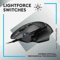 Logitech - G502 X Wired USB Optical Gaming Mouse with HERO 25K Sensor - Wired - Black - Alternate Views