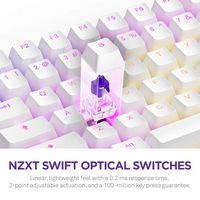 NZXT - Function 2 - MiniTKL Wired Optical Gaming Keyboard - White - Alternate Views