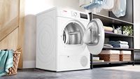 Bosch - 300 Series 4 Cu. Ft. Stackable Electric Dryer with Ventless Condensation Drying - White - Alternate Views