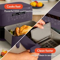 Bella - 4-qt. TriZone Air Fryer - Plum - Alternate Views