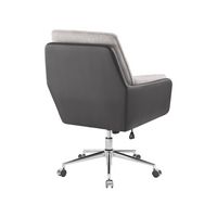 Linon Home Décor - McGarry Faux Leather And Sherpa Fabric Swivel Office Chair - Black and Gray - Alternate Views