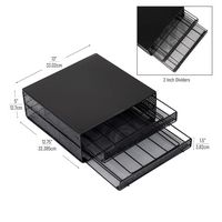 Mind Reader - Single Serve Coffee Pod Organizer with 2 Drawers, 72 Pod Capacity, Metal Mesh, 13