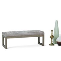 Simpli Home - Casey Ottoman Bench - Distressed Grey Taupe - Alternate Views